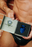 Viceroy Perineum Dual Ring Silicone Cock Ring - Blue