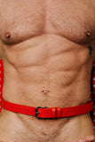 Comme des Garçons Red HUGE LOGO Classic Leather Belt