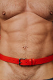 Comme des Garçons Red HUGE LOGO Classic Leather Belt