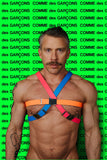 Comme des Garçons Blue Leather Fluo Line G Belt