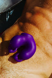 Oxballs Meatlocker Silicone Chastity - EGGPLANT Ice