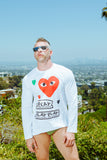 COMME des GARÇONS PLAY Red Heart WHITE LONG SLEEVE T-SHIRT