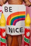 Be Nice Tea Towel - Third Drawer Down X David Shrigley