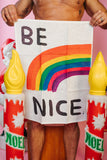 Be Nice Tea Towel - Third Drawer Down X David Shrigley