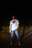 COMME des GARÇONS PLAY SMALL RED HEART T-SHIRT WHITE