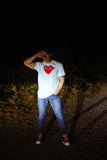 COMME des GARÇONS PLAY SMALL RED HEART T-SHIRT WHITE