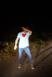 COMME des GARÇONS PLAY SMALL RED HEART T-SHIRT WHITE