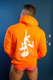 Tom of Finland Safety Orange Lover of Many Hoodie By HOMOCO