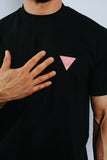 Pink Triangle T-Shirt (Available in Black or White)