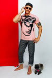 TOM OF FINLAND x WE ARE SPASTOR BIKER HEAD TEE - PINK