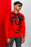 TOM OF FINLAND x WE ARE SPASTOR BIKER HEAD SWEATSHIRT - RED