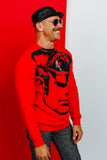 TOM OF FINLAND x WE ARE SPASTOR BIKER HEAD SWEATSHIRT - RED