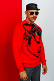 TOM OF FINLAND x WE ARE SPASTOR BIKER HEAD SWEATSHIRT - RED