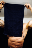 Embroidered Cum Towel Leather Flag Black