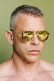 TOM OF FINLAND SUNGLASSES GOLD WITH GOLD LENSES