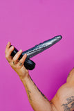 Creature Cocks The Gargoyle Rock Hard Silicone Dildo 9.3in - Silver/Black