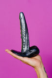 Creature Cocks The Gargoyle Rock Hard Silicone Dildo 9.3in - Silver/Black