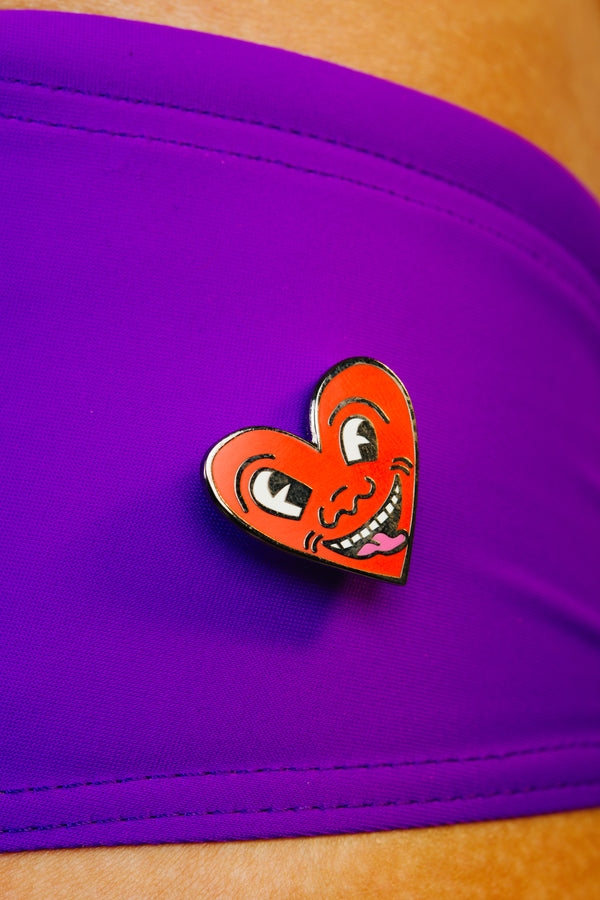 KEITH HARING HEART PIN