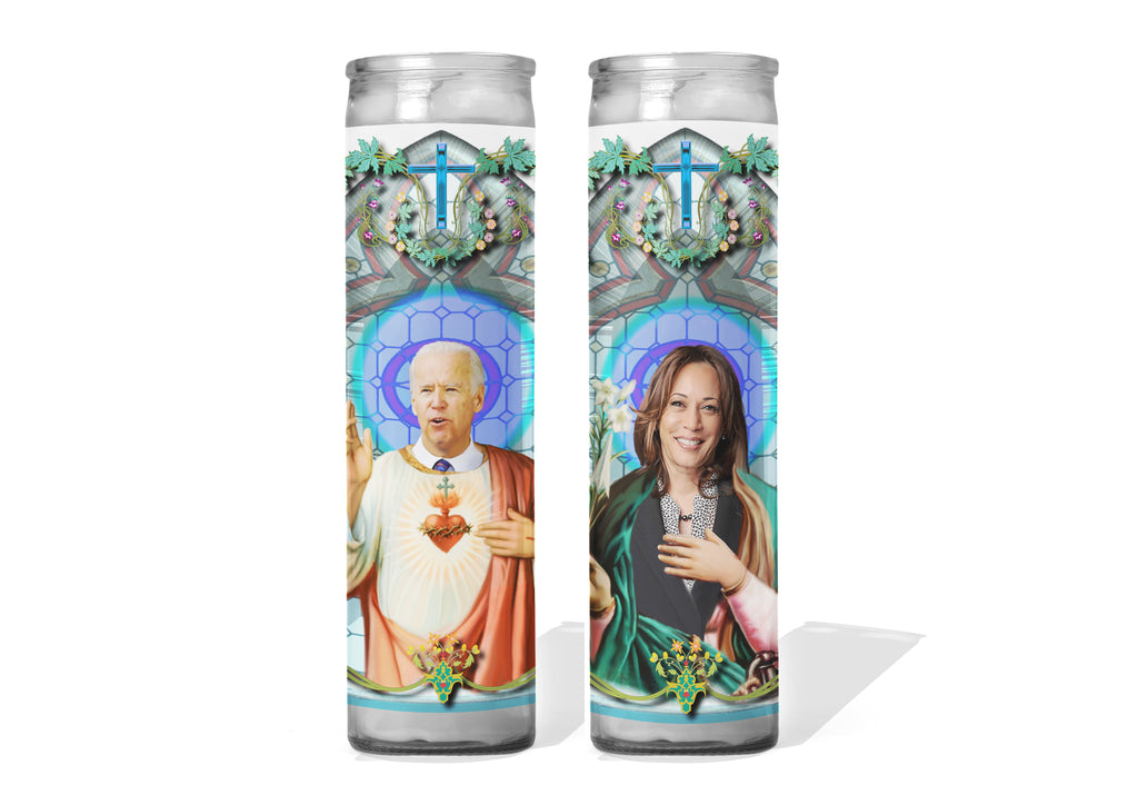 Joe Biden and Kamala Harris Celebrity Prayer Candle Set