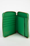 COMME DES GARÇONS CLASSIC ZIP-AROUND WALLET GREEN