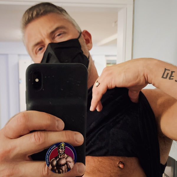 STG STUD: Tom of Finland Pop Socket by Peachy Kings