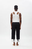 K.NGSLEY WHITE R2 RIBBED CROPPED TANK