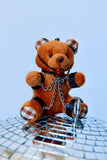 GAGGED TEDDY BEAR KEYCHAIN