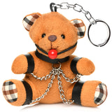 GAGGED TEDDY BEAR KEYCHAIN