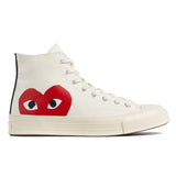 Comme Des Garçons Play Converse Single Heart Chuck Taylor All Star '70 High Top (beige)
