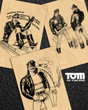 Tom of Finland Wooden Postcard: Santa Wood