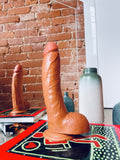 10" BARESKIN DILDO BY JOCK w. BALLS - Dark