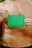 COMME DES GARÇONS EMBOSSED FOREST POUCH WALLET GREEN