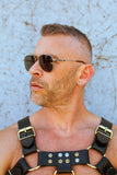 TOM OF FINLAND SUNGLASSES SILVER WITH BLACK LENSES