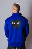 COMME des GARÇONS FULL ZIP SWEATSHIRT BLUE