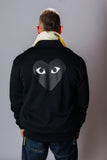 COMME des GARÇONS FULL ZIP SWEATSHIRT BLACK