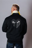 COMME des GARÇONS FULL ZIP SWEATSHIRT BLACK