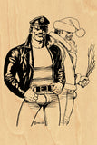 Tom of Finland Wooden Postcard: Santa Wood