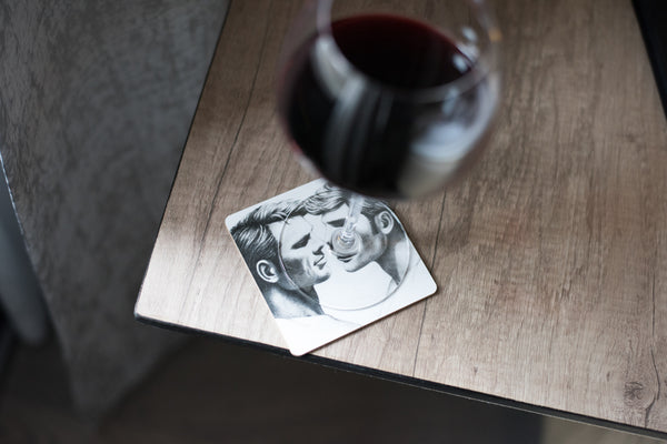 Tom of Finland Portrait Wood Coaster