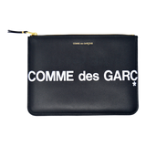 Comme des Garçons Huge Logo Zip Pouch Wallet (Black)