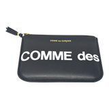 Comme des Garçons Huge Logo Small Zip Pouch Wallet (Black)