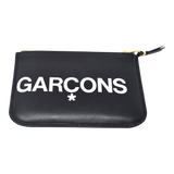 Comme des Garçons Huge Logo Small Zip Pouch Wallet (Black)