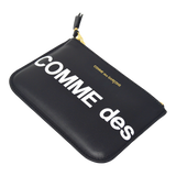 Comme des Garçons Huge Logo Small Zip Pouch Wallet (Black)