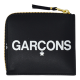 Comme des Garçons Huge Logo Half Zip Small Wallet (Black)