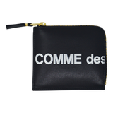 Comme des Garçons Huge Logo Half Zip Small Wallet (Black)