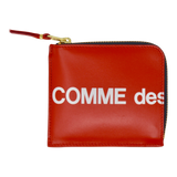 Comme des Garçons Huge Logo Half Zip Small Wallet (Red)