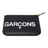 Comme des Garçons Huge Logo Small Zip Pouch Wallet (Black)