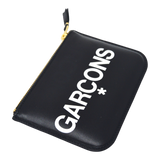 Comme des Garçons Huge Logo Small Zip Pouch Wallet (Black)