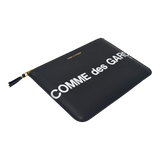 Comme des Garçons Huge Logo Zip Pouch Wallet (Black)