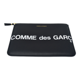 Comme des Garçons Huge Logo Zip Pouch Wallet (Black)