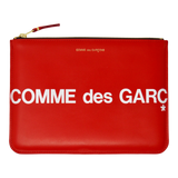 Comme des Garçons Huge Logo Zip Pouch Wallet (Red)